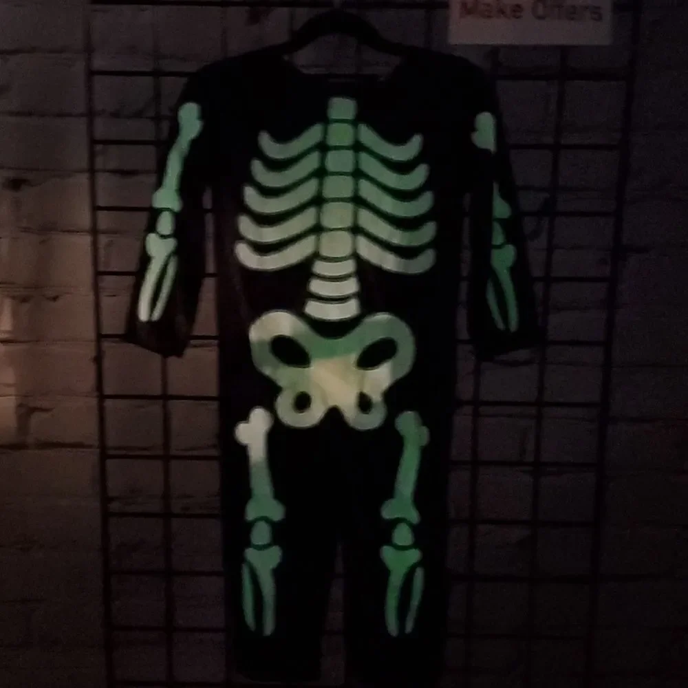 Halloween Costume Glow in the Dark Skeleton Size 3-4T